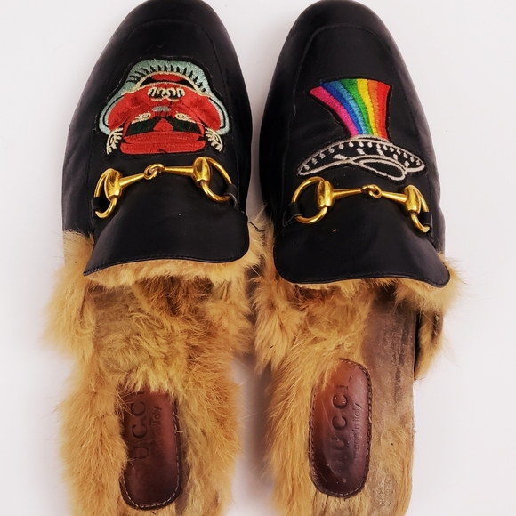 Gucci princetown fur Loafers spaceship/dragon - Picture 4 of 10